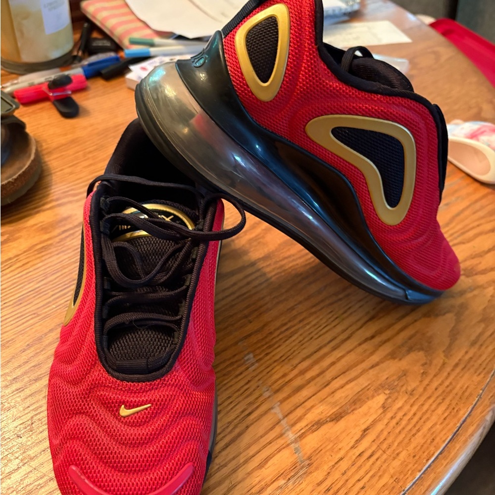 Nike Air Max 720                      Red and Gold Air Max Sneakers size 6.5